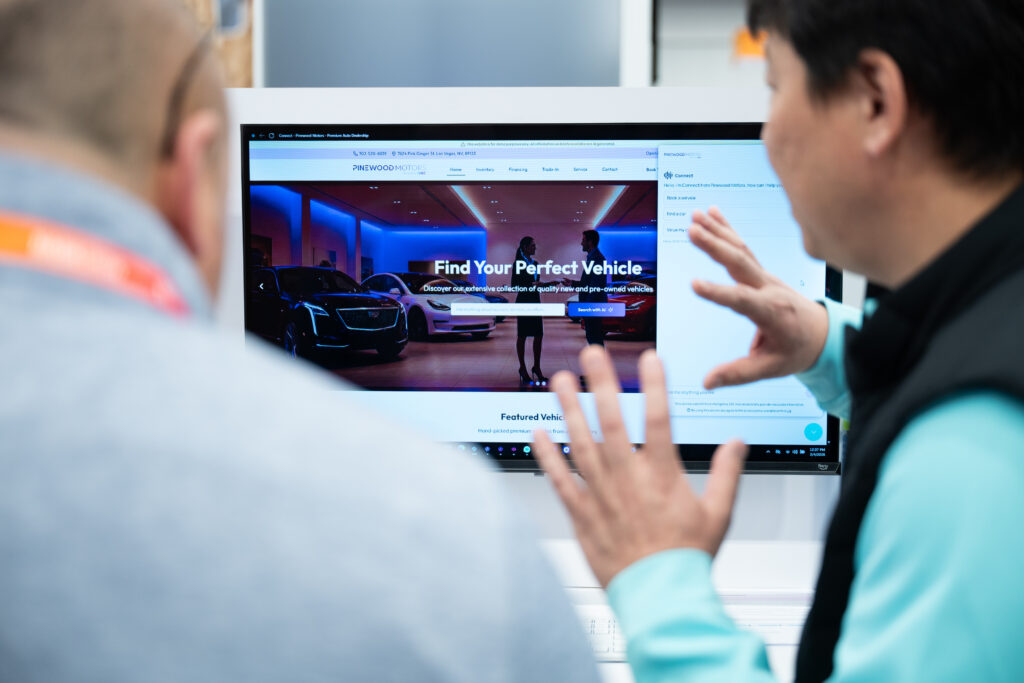 Demonstrating the Pinewood.AI platform at NADA