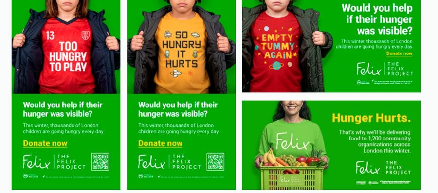 Making Hunger Visible campaign creative